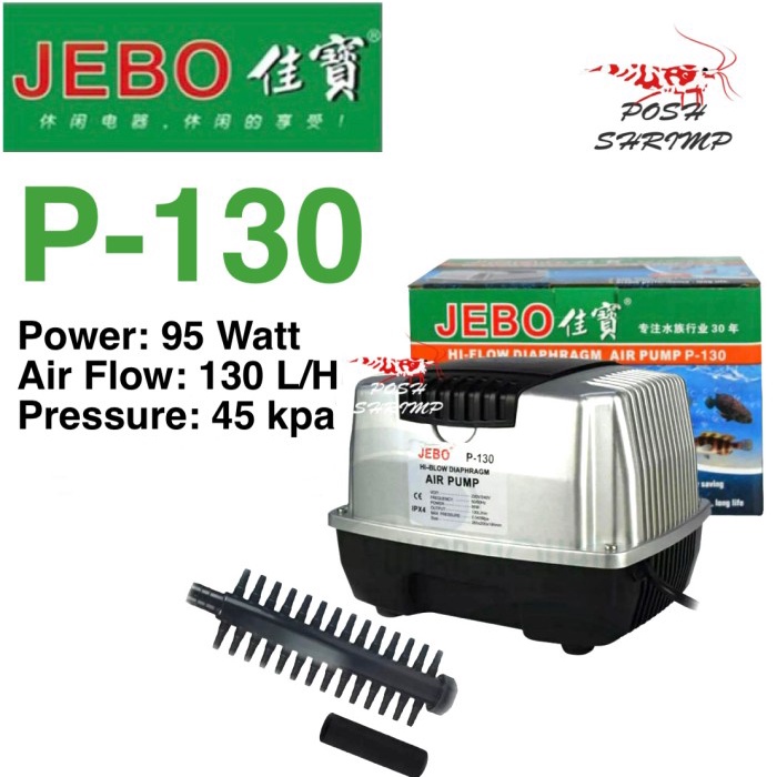 Terlaris Aerator Jebo P130 P-130 Pompa Udara Aerator Air Pump Aerator Aquarium Kolam