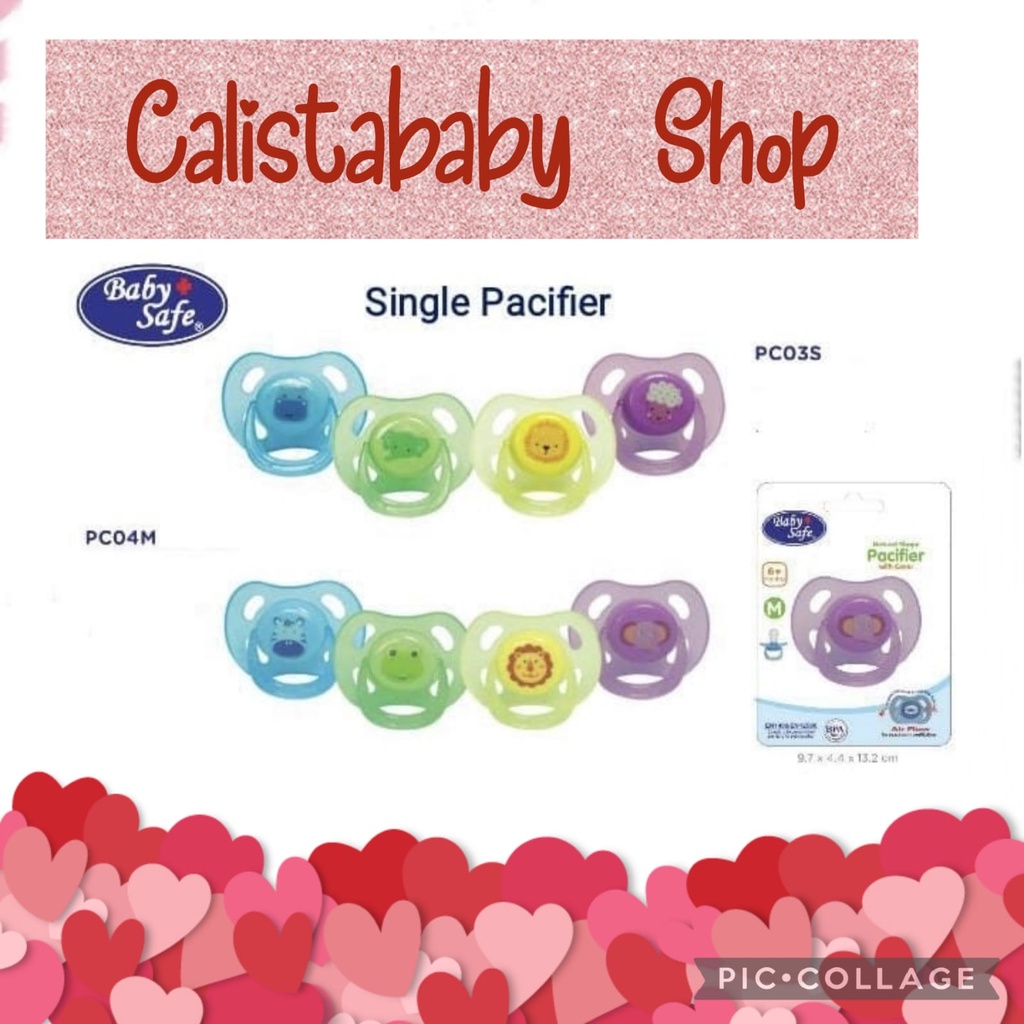 BABY SAFE PACIFIER AIR FLOW 0m+, 6-18m+ isi 2/BABY SAFE NATURAL PACIFIER WITH COVER isi 1