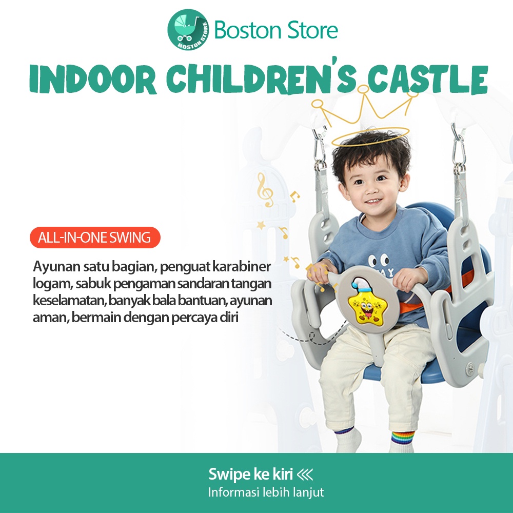 Bostonstore Perosotan anak murah / Perosotan Ayunan Free Ring Basket Seluncuran Mainan Prosotan Anak Murah / Perosotan ayunan anak / Perosotan Anak / Perosotan Anak dan Ayunan /Prosotan Anak Premium Ayunan Ring Basket Seluncuran Prosotan Anak