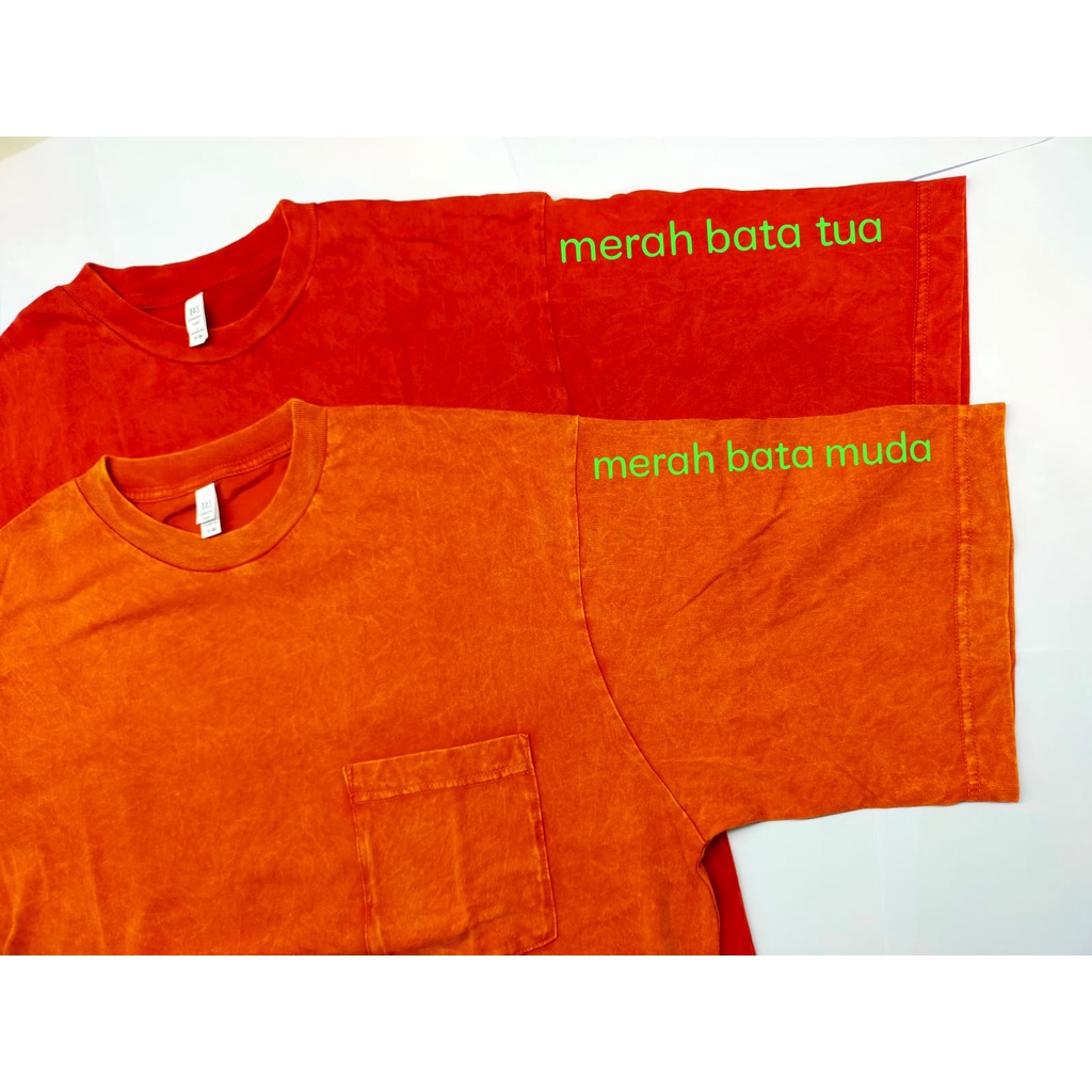 kaos polos oversize Acid Wash t-shirt / stone wash tshirt by yarn and spindle