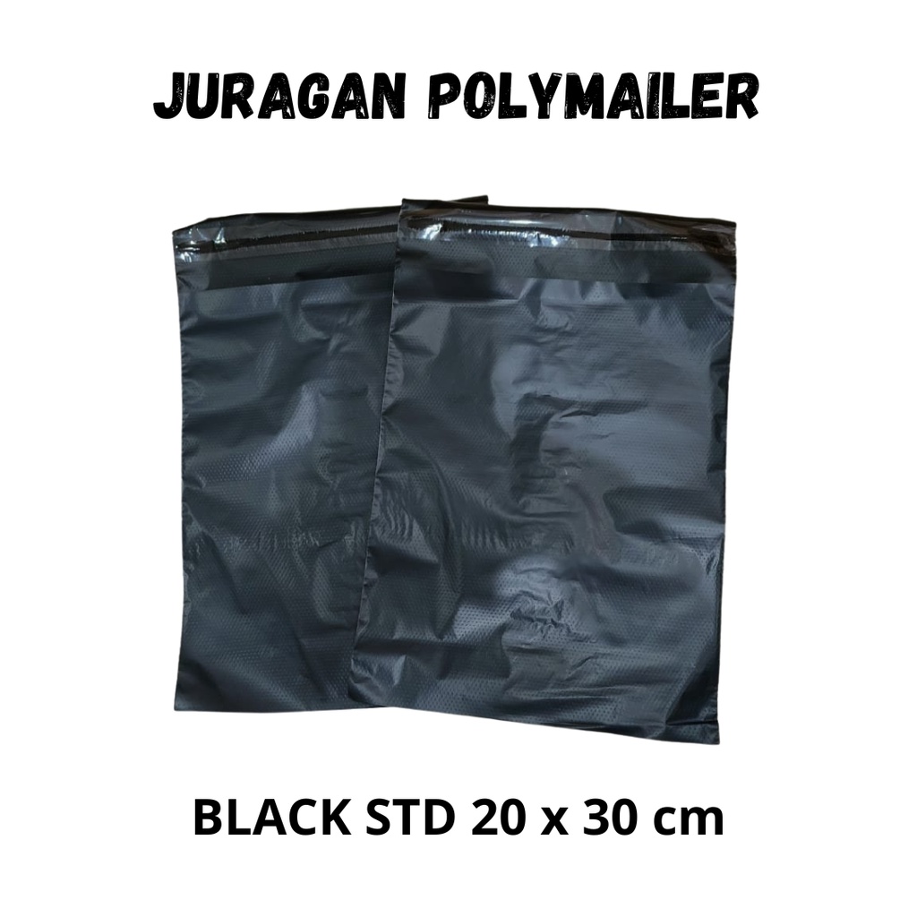 

Amplop Plastik Polymailer BLACK STD50 20x30 cm Isi +-100 Pcs
