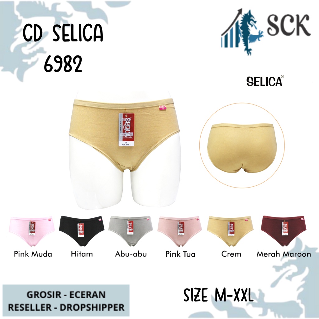 CD Wanita SELICA 6982 bahan Katun Halus / Pakaian Dalam Wanita Seamless / CD Wanita SELICA 6982 - sckmenwear GROSIR