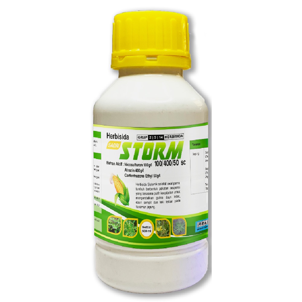 OBAT RUMPUT AMPUH SELEKTIF JAGUNG 3 BAHAN AKTIF | SAGRI STORM 500 ML