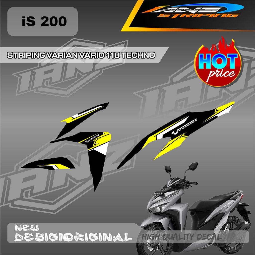 TERBARU STIKER STRIPING MOTOR HONDA VARIO TECHNO 110 VARIASI DESAIN WARNA / STIKER DECAL HONDA VARIO110 / DECAL KERETA HONDA VARIO TECHNO IS200