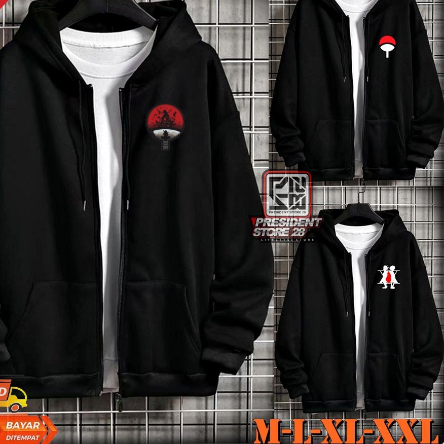 ❂ SWEATER SASUKE Uchiha / ZIPPER LOGO UCHIHA / JAKET UCHIHA / SWEATER LOGO UCHIHA SLETING / ZIPPER P