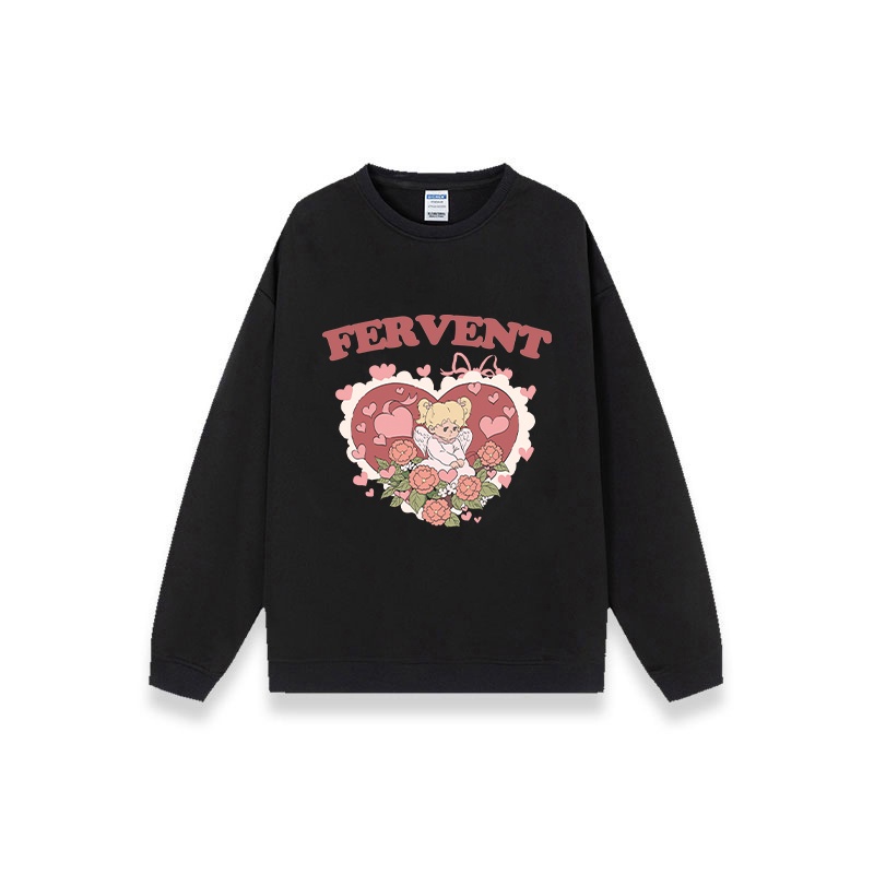 Sweater Oversize Heart Unisex Sweater Oversize Korean Style/atasan korean style wanita