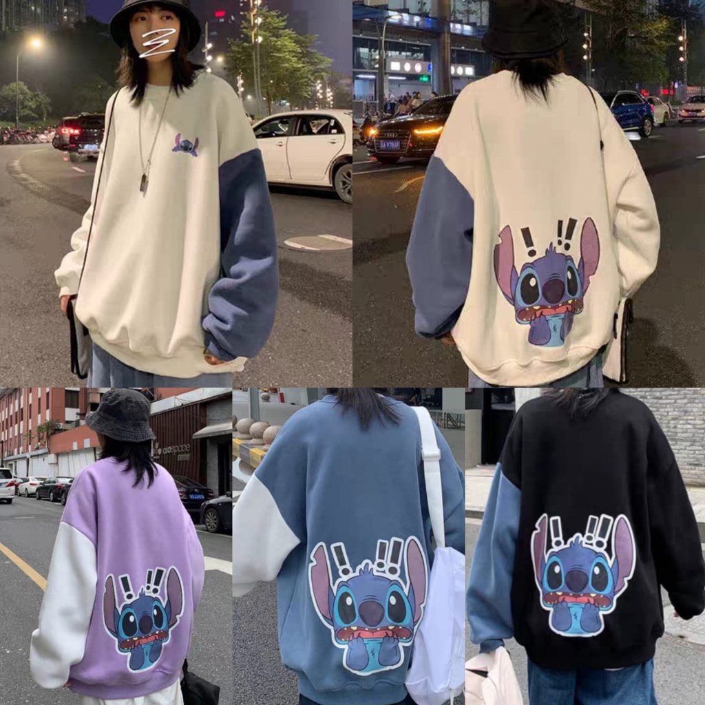 XXL Stitch SWEATER COMBIE OVERSIZE CREWNECK BASIC UNISEX (V1)