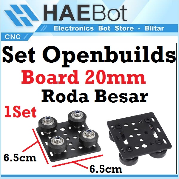 [HAEBOT] Openbuilds Gantry Plate Set Mini 65x65mm V Slot 2020 Roda Besar 2040 Board CNC Laser Drawin