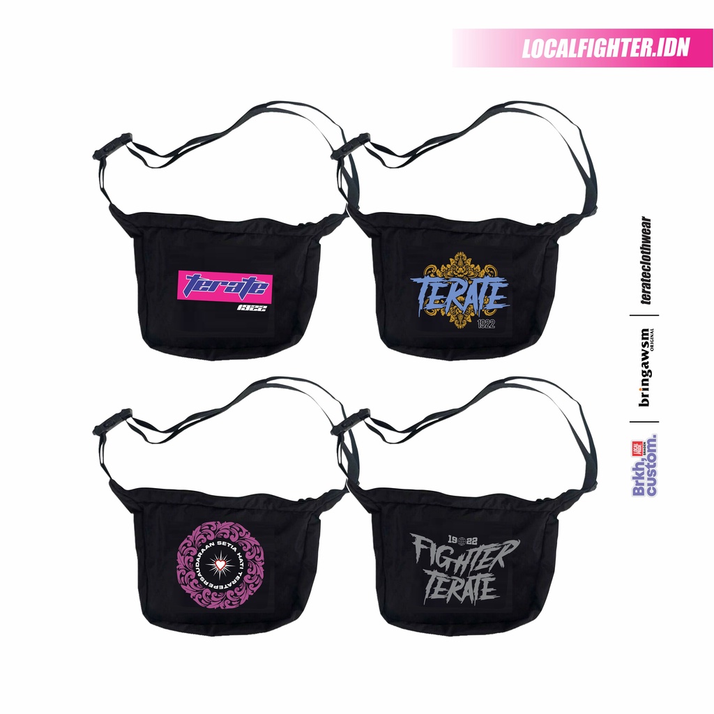 SLINGBAG OVAL TERATE 2  SLINGBAG TERATE INDONESIA SLINGBAG DISTRO PREMIUM