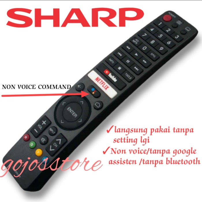 REMOT TV LED SHARP AQUOS SMART ANDROID
