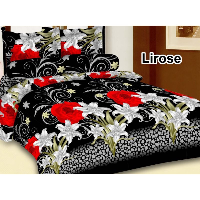 bedcover set 180x200 160x200 motif bunga lirose