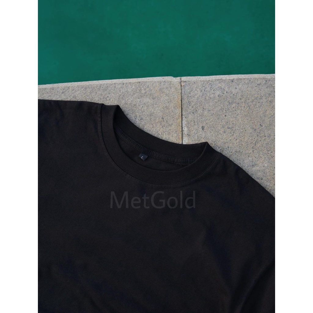 Kaos Polos Lengan Pendek Unisex Cotton Combed 30s Premium MetGold