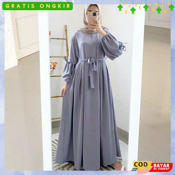 Bj Muslim Gami Ibuk Busui Pesta Elegan Gamia Import Premium Games Kekinian Baju Dress Polos Tanggung