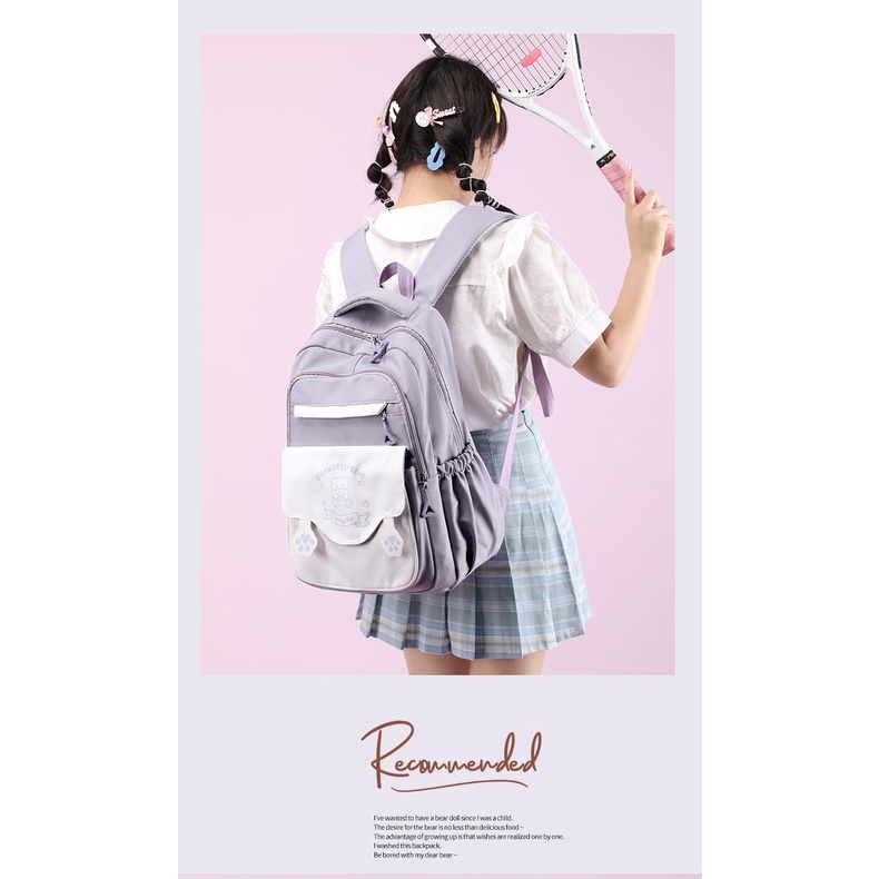 [COD] Tas Ransel Lucu / Tas Ransel Aesthetic / BackPack Gadis / Tas Ransel Wanita Sekolah Termurah / Tas Ransel Terbaru / Tas Serba Guna