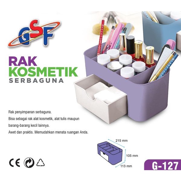 Rak Kosmetik LACI 1 GSF 127makassar Rak Kosmetik Plastik / Rak Makeup Plastik / Rak Kosmetik Laci / 