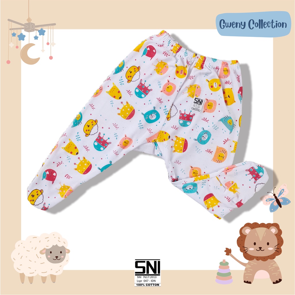 CELANA BUNTU BAYI CELANA PANJANG TUTUP KAKI UNISEX COTTON GWENY