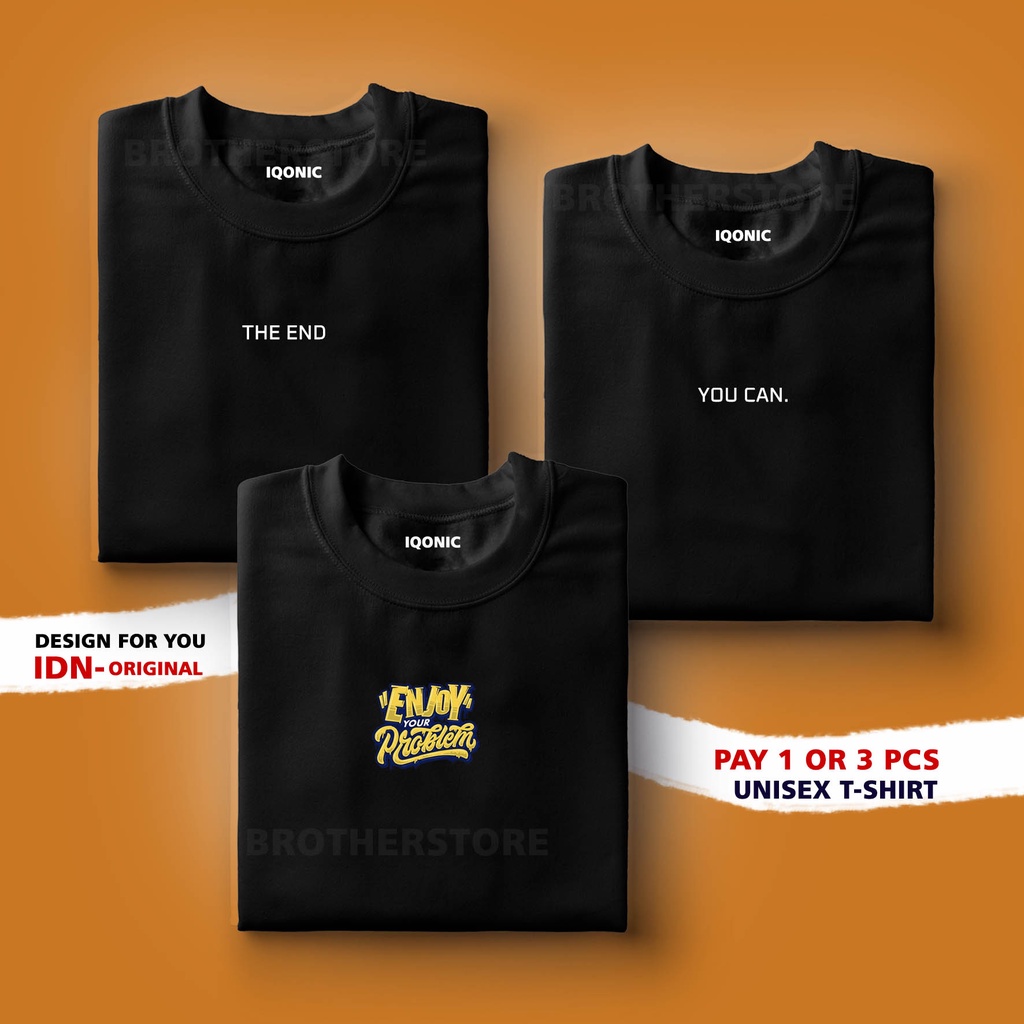 BUY 1 OR 3 PCS ( PROMO COD ) BROTHER STORE / Kaos Distro100% Catoon Combed 24s Tebal / Articel THEEND