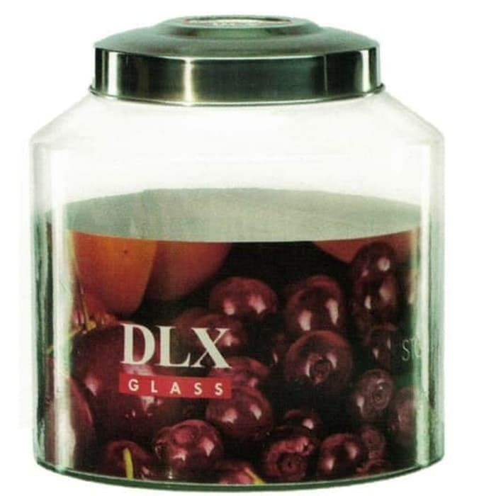TOPLES KACA BESAR KEDAP UDARA DLX ASINAN 2 TOPLES KERUPUK UKURAN 10 L