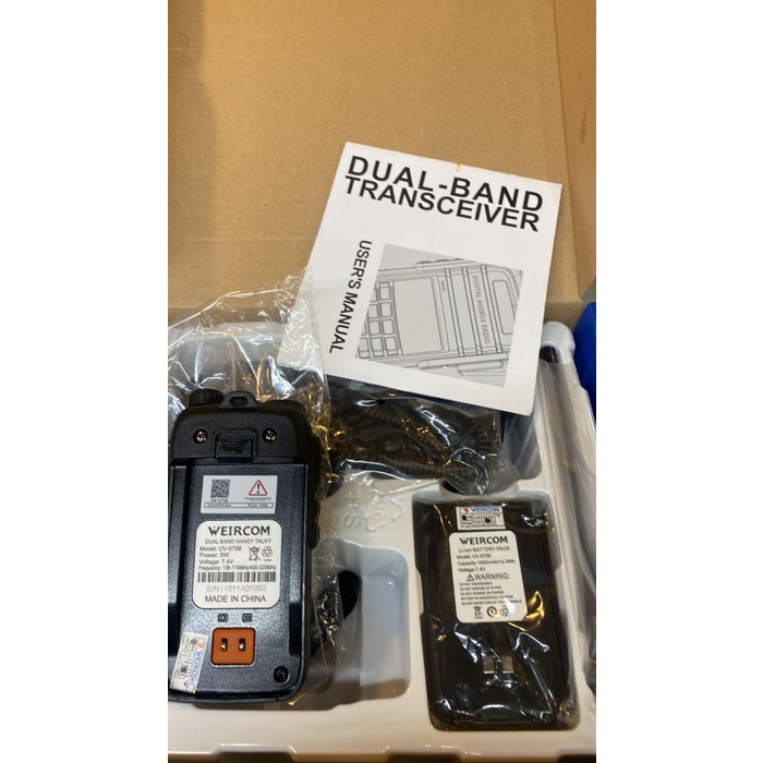 WEIRCOM UV-5758 HT DUALBAND FREE HANDSFREE GARANSI DUAL BAND UV5758