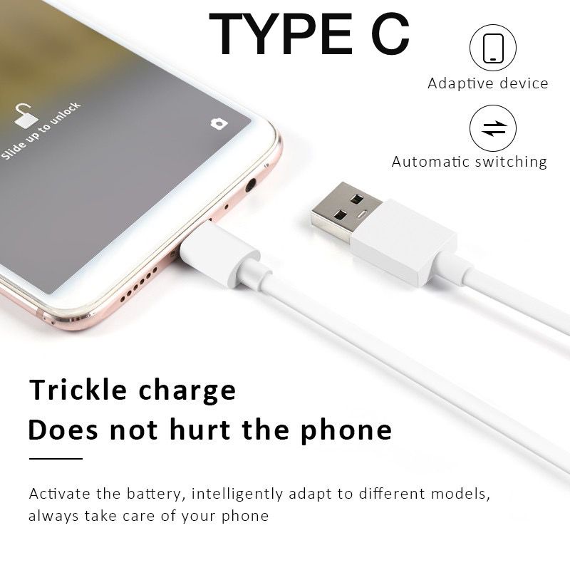 Kabel Data USB Type-C Super VOOC Fast Charging 4.5A 44W Panjang 1M untuk OPPO REALME ANDROID smart Phone BY SMOLL