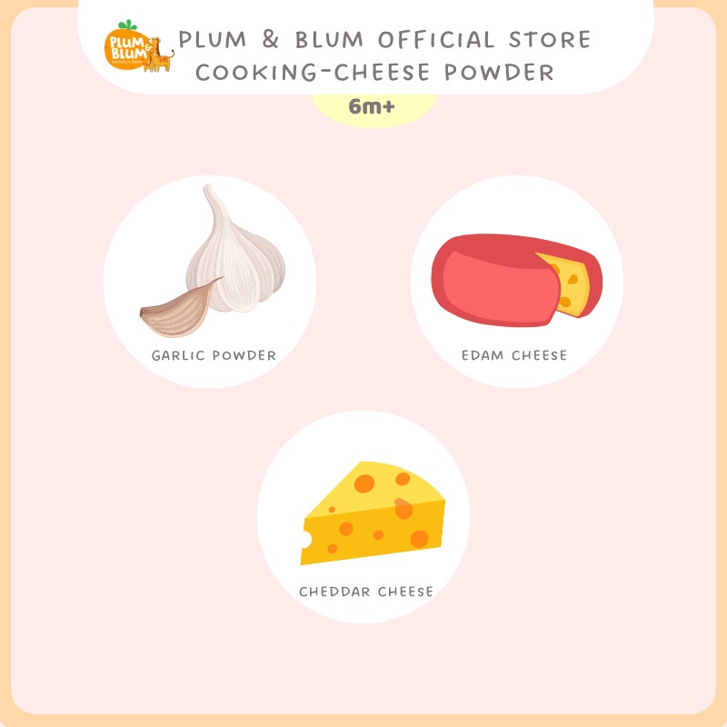 Plum &amp; Blum Baby Cheese Powder Keju Bubuk Mpasi Cheddar - 60 gram
