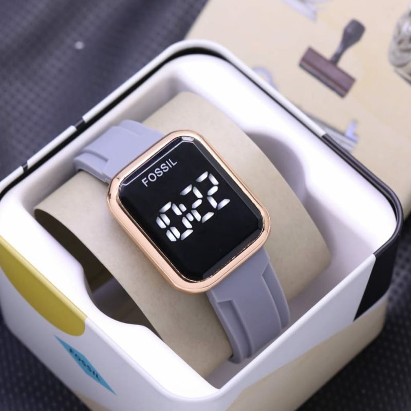 New Sale!!! Jam Tangan Fossl Digital Layar Sentuh Rubber Kasual Pria Wanita Bisa COD Free Box