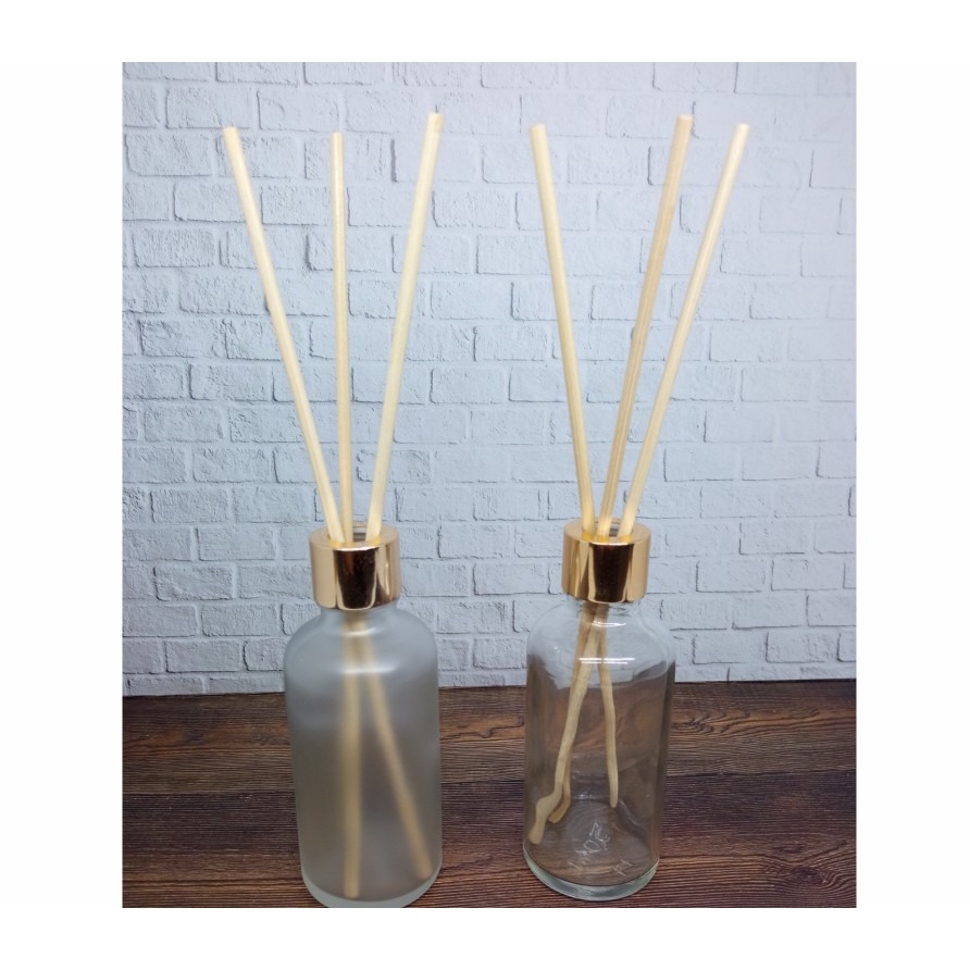 Botol Kaca Reed Diffuser 50ml Botol Kaca Clear Frosted - 3 Stik Diffuser