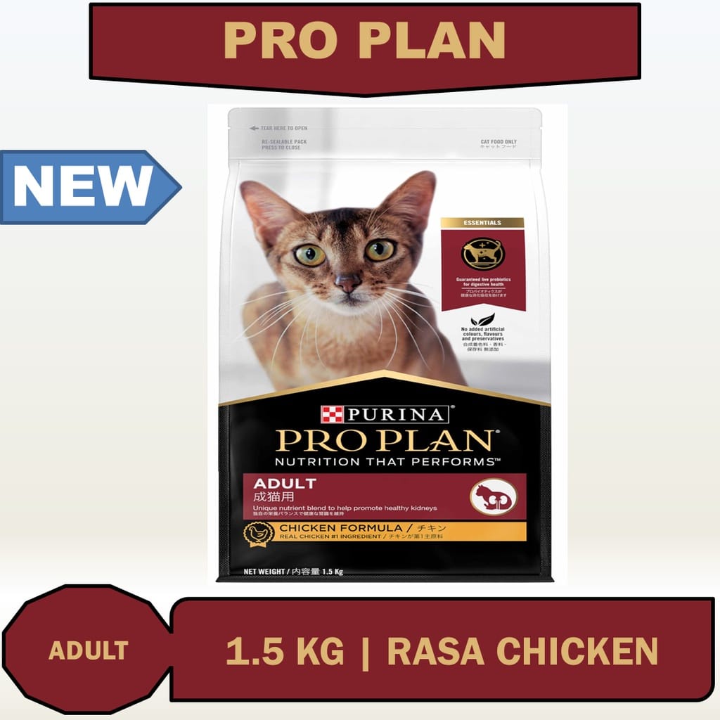 MAKANAN KUCING PROPLAN ADULT CHICKEN 1.5 KG FRESHPACK