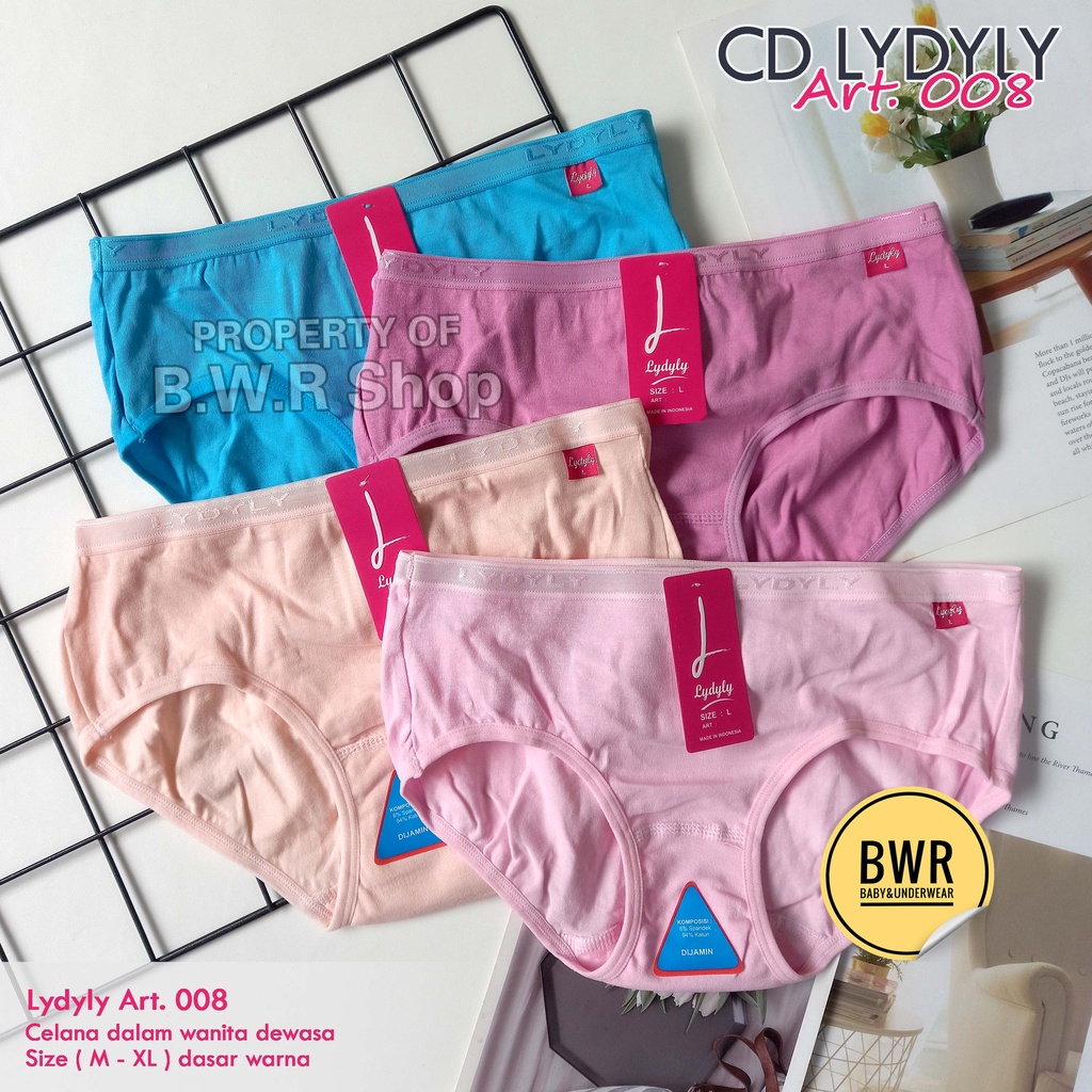 [ 6pc ] CD Lydyly LD 008 / Celana Dalam Wanita Remaja Perempuan Cutting Midi | Bwr