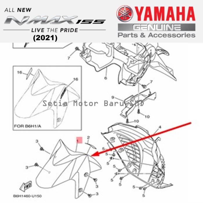 Fender Front Spakbor Depan All New Nmax N Max 2021 Silver Asli Yamaha