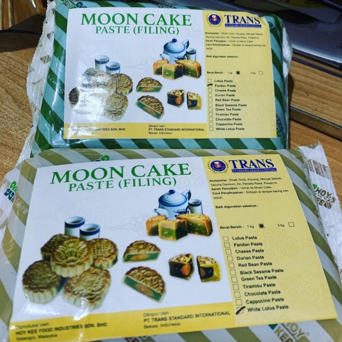 

Mooncake Paste Trans White Lotus 1kg isian kue bulan moon cake