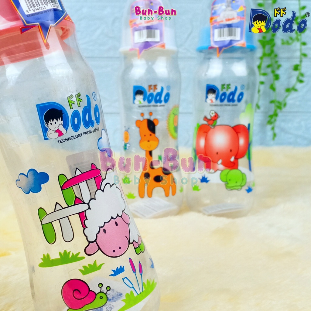 DODO Botol Susu Bayi 250ml Dot ORTHODONTIC Gepeng Pipih Bottle Nipple Baby New Born Silicone Perlengkapan Baru Lahir Newborn BPA FREE Peralatan Makan MPASI Bunbunbabyshop