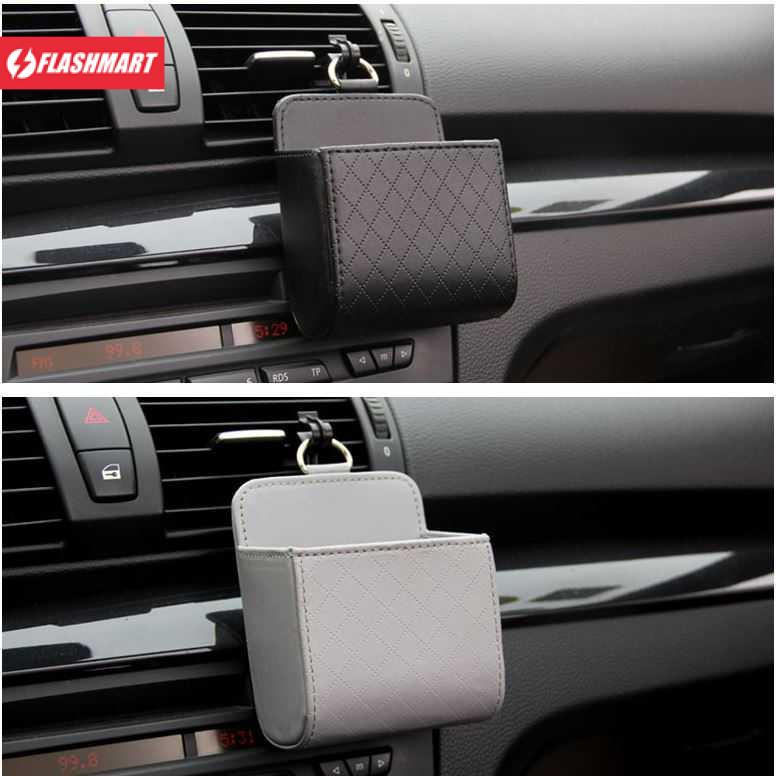 Flashmart Seametal Kantong Organizer Dashboard Air Vent Mobil Serbaguna - C37465