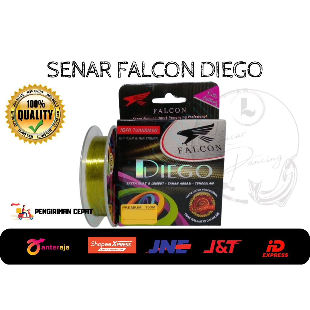 Senar Pancing FALCON DIEGO 150M, Kuat dan Anti Kriting
