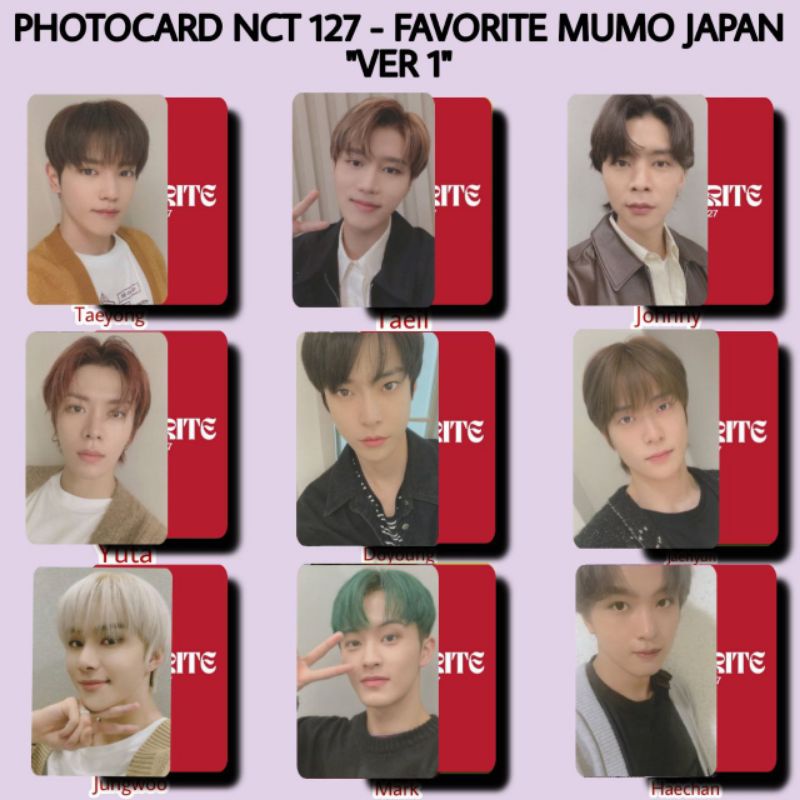 UNOFFICIAL PHOTOCARD NCT 127 - FAVORITE MUMO JAPAN MURAH KPOP