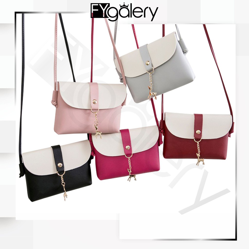 FYGALERY FYG1237 Tas Selempang Wanita Sling Bag Mini Motif Kancil Murah