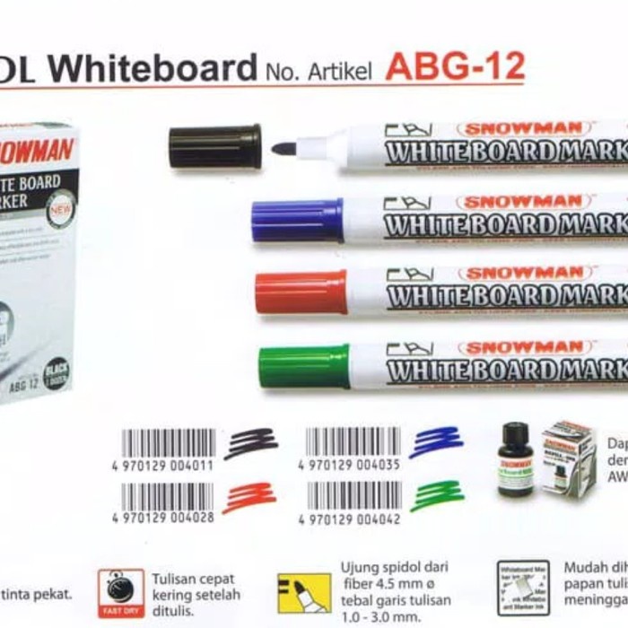 

Spidol / Marker SNOWMAN White Board ABG-12