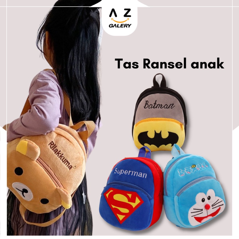 Tas Ransel Anak-Anak Karakter Kartun Tas Punggung Motif Boneka Lucu Balita Bag Kids Bludru Azgalery T76-2 Kecil