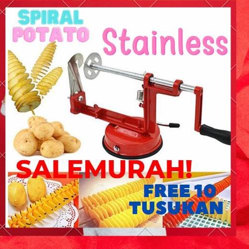 ✽ Spiral Potato Slicer Alat Pemotong Kentang Spiral Kentang Ulir ۞