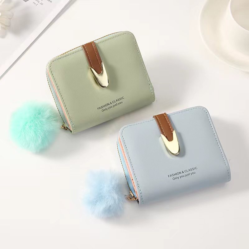 ♥DPS829♥ Dompet mini wanita premium 2 in 1 Dompet Wanita Kecil Beritsleting Warna Solid Dompet Cewek Impor Berkualitas Tinggi Kekinian Dompet Lipat Murah Dan Elegan Didesain Untuk Penggunaan Di Mana Saja Atau Sebagai Hadiah (SC-18)