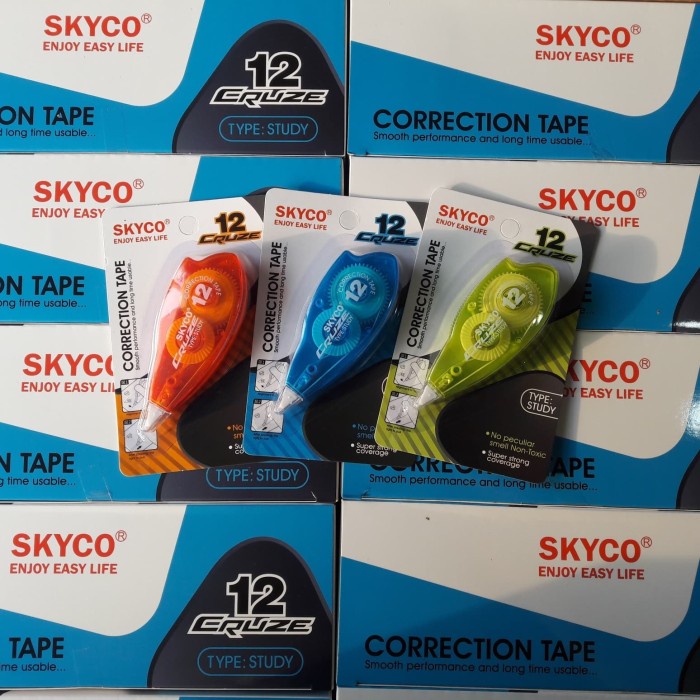 

Correction Tape Skyco 12meter/Box isi 12 pcs