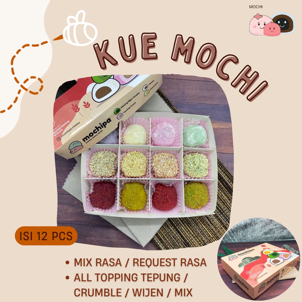 

[WIJEN SANGRAI] KUE MOCHI ISI 12 / MOCHI TERALRIS / MOCI [MALANG]