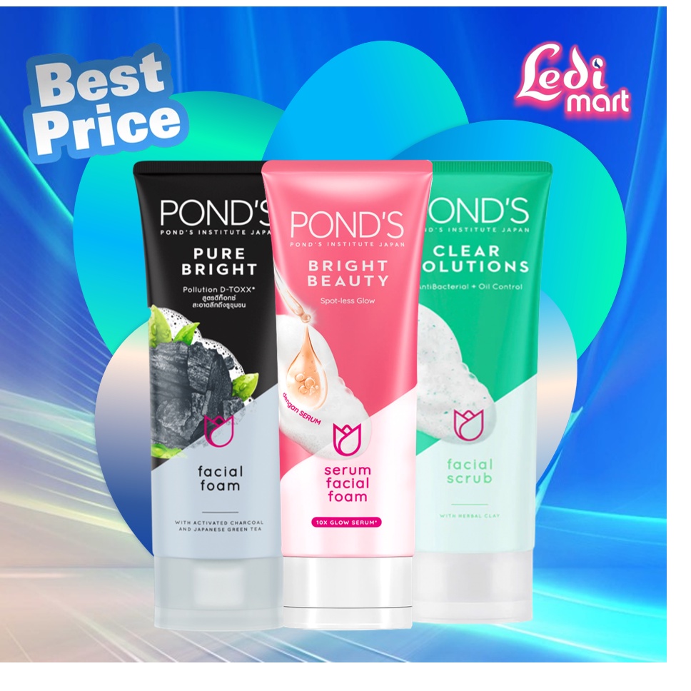 ORIGINAL Ponds Facial Wash Pure Bright 100ml / Sabun Muka, Facial Foam / Sabun Pembersih Muka / Facial Foam / Fcaial Wash