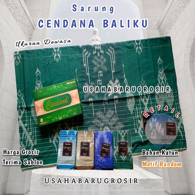 Sarung Cendana Motuf Baliku Sarung Kembang Katun Adem ukuran All size Dewasa