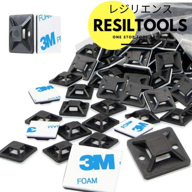 

Terbaru !!! Mounting Cable Ties 25 X 25 Hitam Gantungan Kabel Tis Tie Cantelan 1Pa