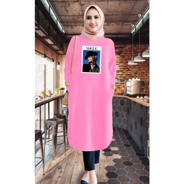 Tunik wanita DTF VG / tunik murah / tunik kekinian / tunik panjang / tunik import / tunik jumbo