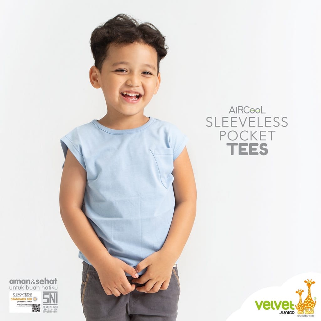 Velvet TShirt Boy Kutung (VLVT-TBKS) Isi 3pcs