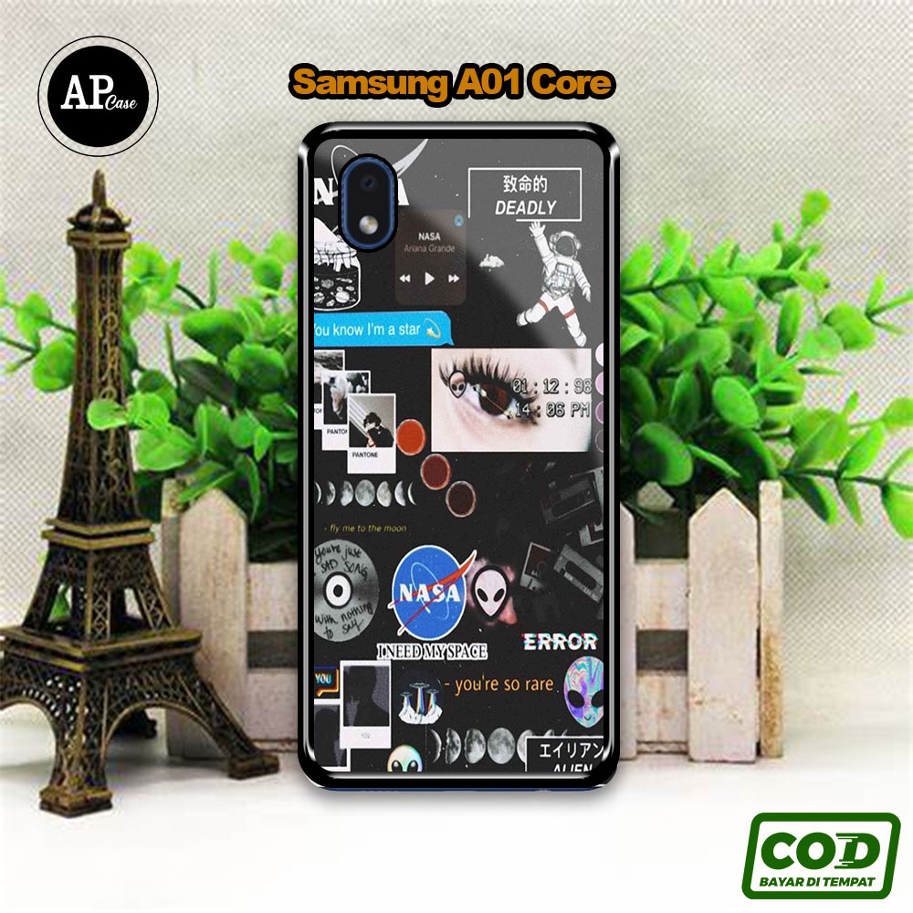Case SAMSUNG A01 CORE Hardcase 2D Glossy Case Motif NASA Terbaru - Custom Case - Casing Hp - Hardcas