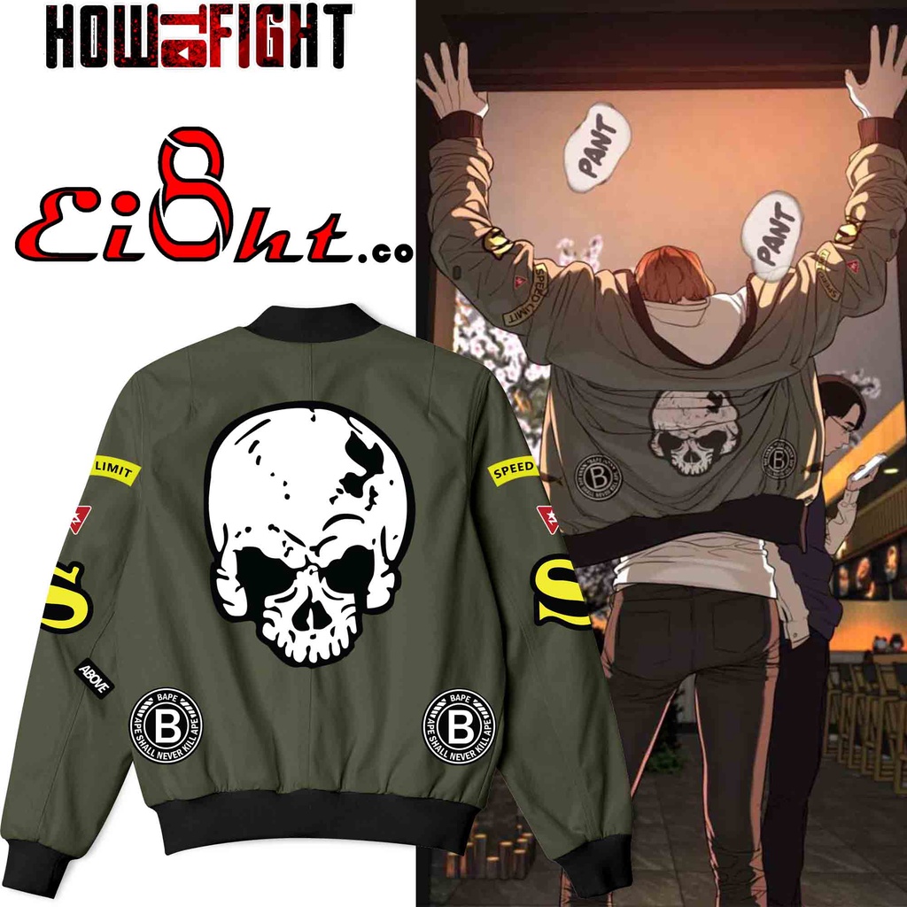 Jaket Bomber Sung Taehoon Outfit By How to Fight Comic Korea