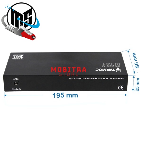 Media Converter 2 SC 8 LAN Gigabit | Ethernet Fiber Switch 2 Port FO 8 Port LAN Gigabit
